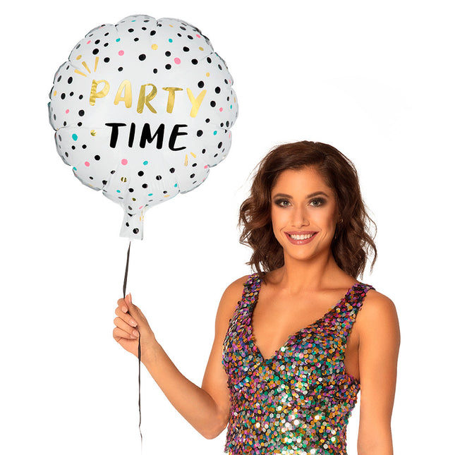 Globo de Helio Party Time Doble Cara 45cm