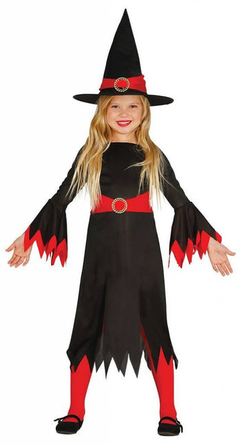 Disfraz de Bruja de Halloween Infantil Rojo