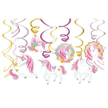 Unicornio Decoración Colgante 61cm 12pcs