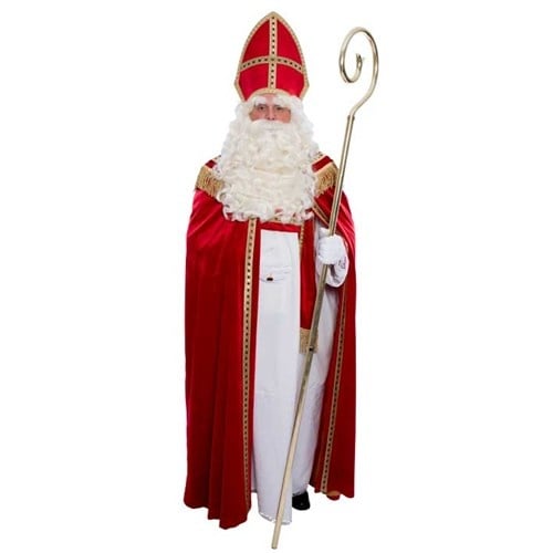 Traje Sinterklaas Completo Terciopelo Lujo 4 piezas