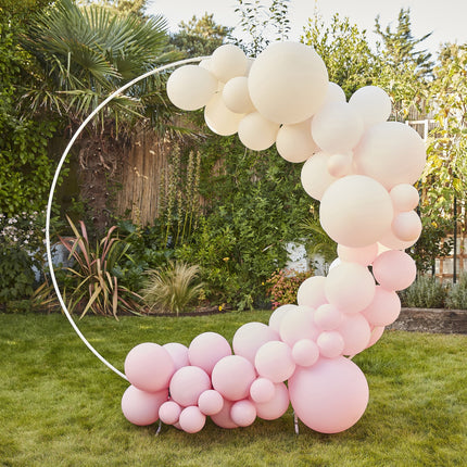 Set DIY Arco de Globo Rosa Blanco Crema