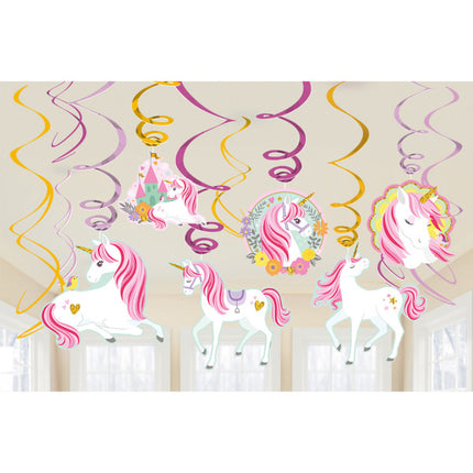 Unicornio Decoración Colgante 61cm 12pcs