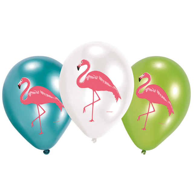 Globos Hawaii Flamingo 28cm 6pcs