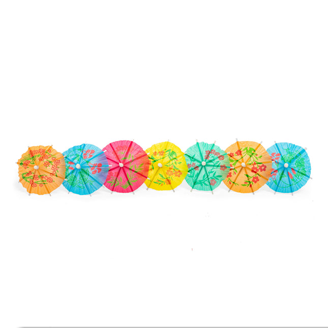 Palillos de cóctel Parasol Coloreado 8cm 12pcs