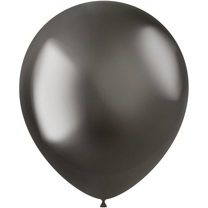 Globos Grises Cromados 33cm 10pcs