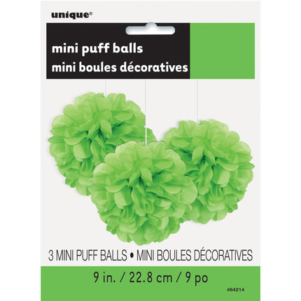 Pompón Verde Lima 20cm 3pcs