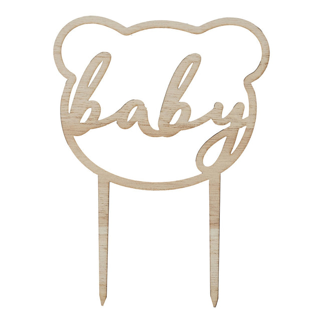 Adorno para tarta Baby Wood 16cm