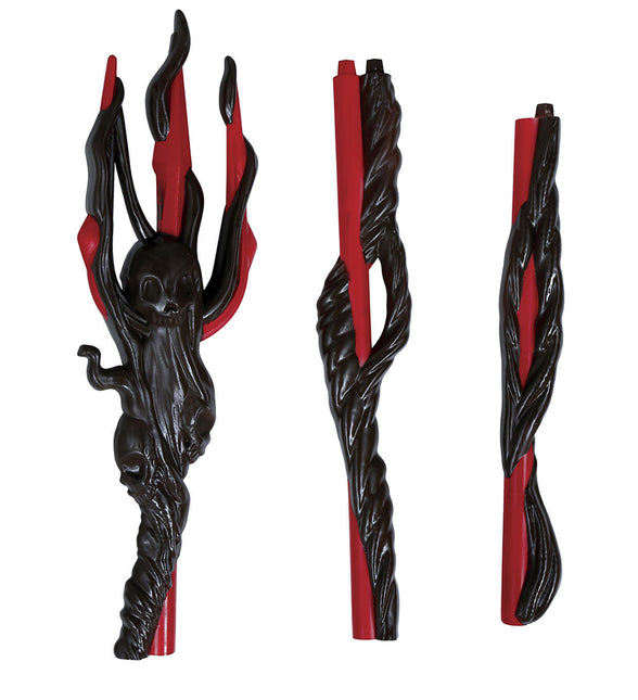 Tridente Negro Rojo Halloween 1,5m