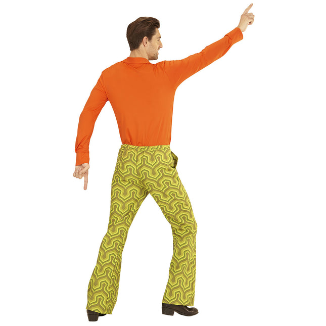 Pantalón Disco 70S Verde Hombre