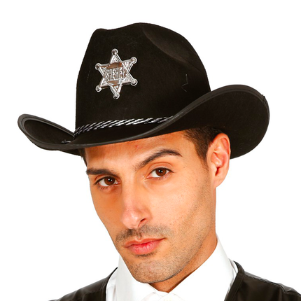 Sombrero de Sheriff Negro