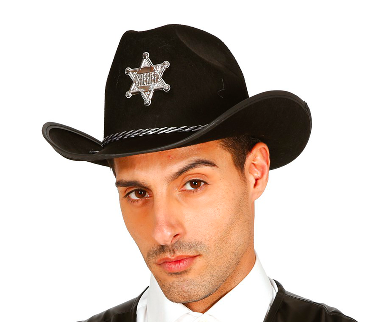 Sombrero de Sheriff Negro