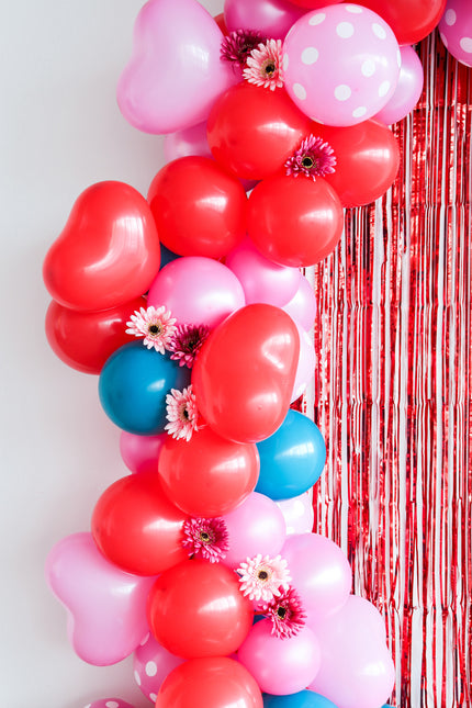 Globos Corazón Rosa Rosa 25cm 8pcs