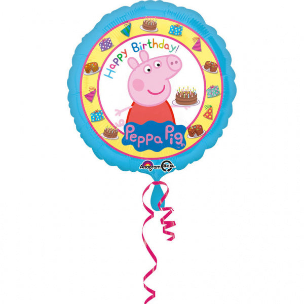 Globo de Helio Peppa Pig Feliz Cumpleaños 43cm vacio