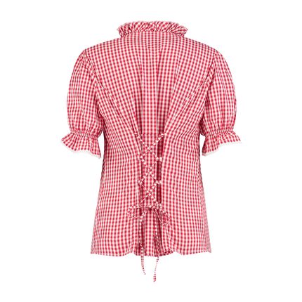 Blusa Roja Blanca Damas Cuadros