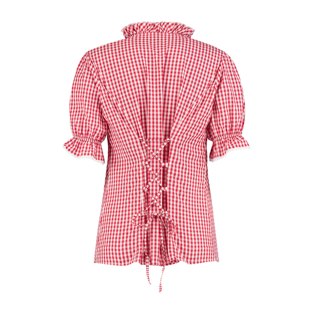 Blusa Roja Blanca Damas Cuadros