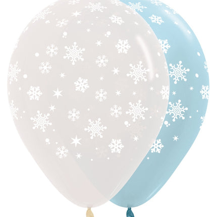 Globos Snowflake Mix 30cm 25pcs