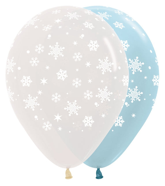 Globos Snowflake Mix 30cm 25pcs