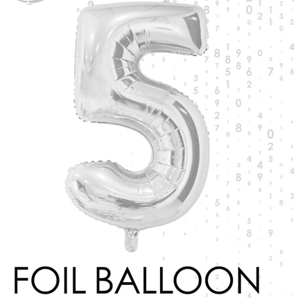 Globo foil Figura 5 Plata 66cm