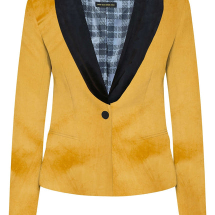 Blazer de terciopelo dorado para mujer OppoSuits