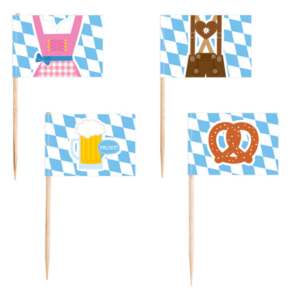 Palitos de cóctel Oktoberfest 6,5cm 30uds.