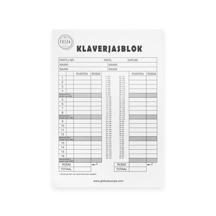 Bloc de notas Klaverjas 21cm 50 páginas