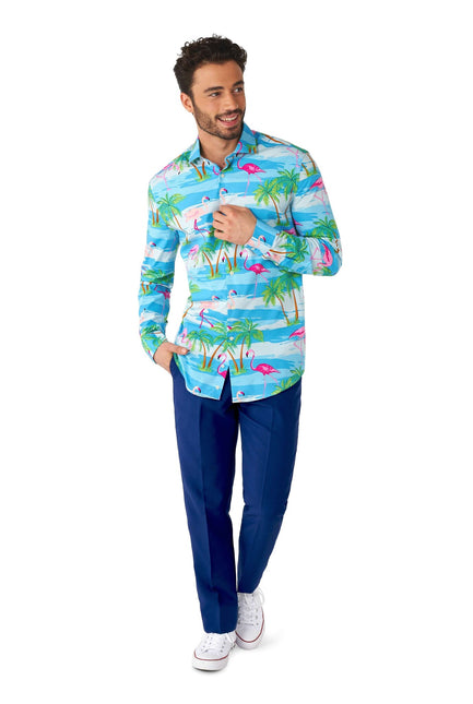 Camisa Hawaii Flamingo OppoSuits Hombre