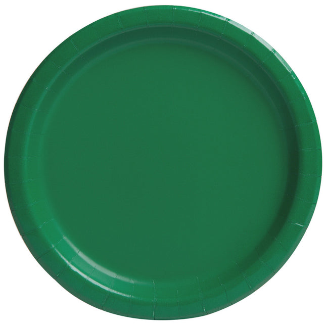 Platos Verde Oscuro 23cm 16pcs
