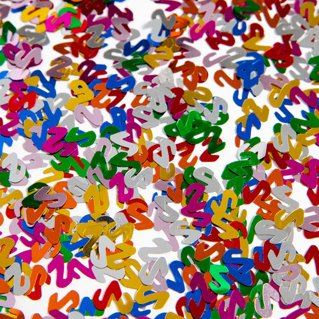 Confeti de mesa 2 Años Coloreado