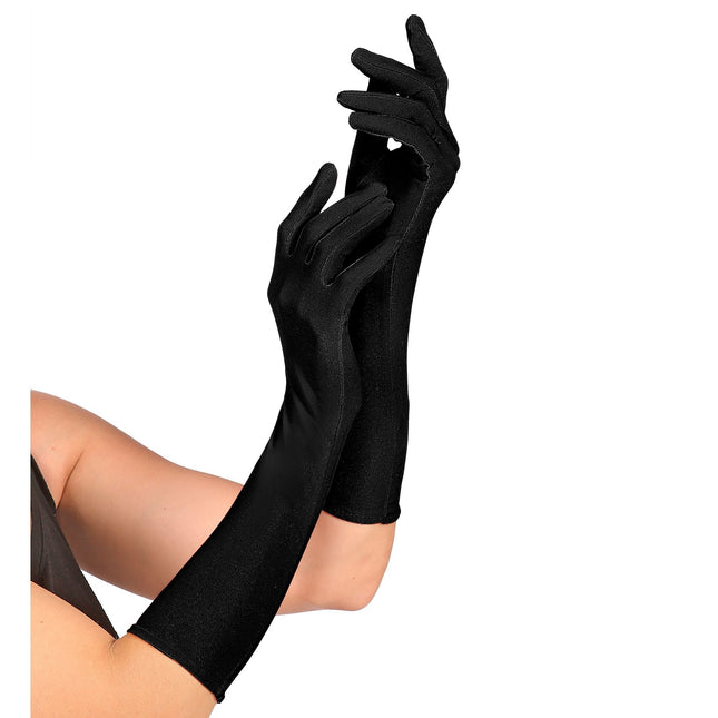 Guantes negros 37cm