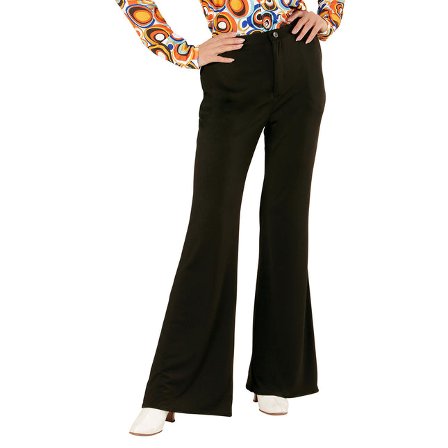 Pantalón Disco 70S Negro Mujer