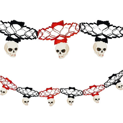 Guirnalda de Halloween Colgantes Calavera 2m