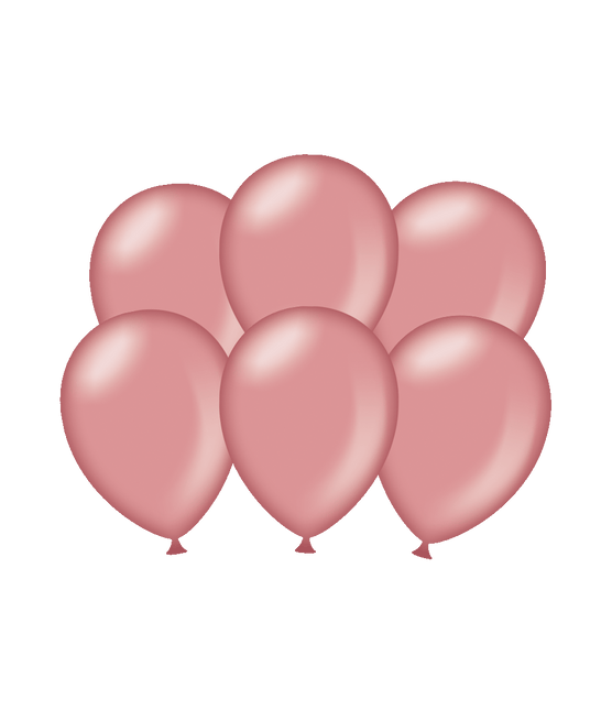 Globos Oro Rosa Metálicos 30cm 6pcs