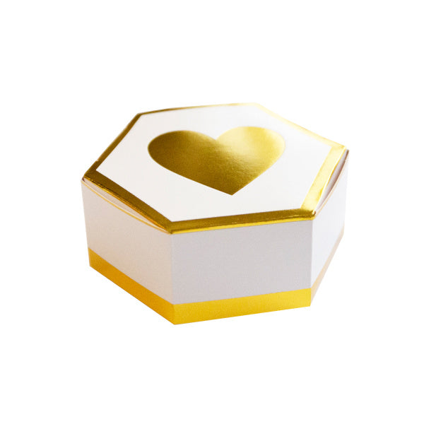 Cajas de regalo Corazón Oro Blanco 8pcs