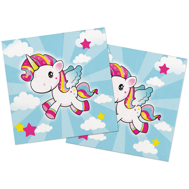 Servilletas Unicornio Fiesta 33cm 20pcs