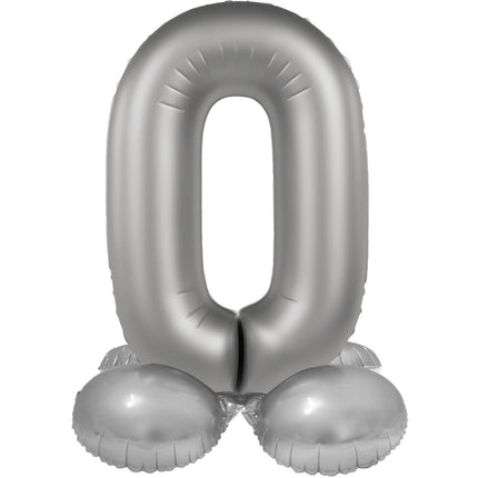 0 Año Figura Globo Plata 41cm