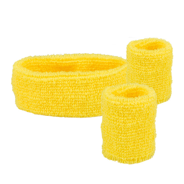 Cinta de sudor amarillo 3pcs