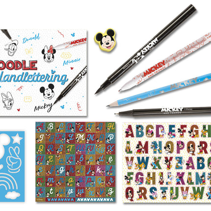 Set de letras a mano de Mickey Mouse