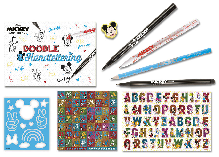 Set de letras a mano de Mickey Mouse