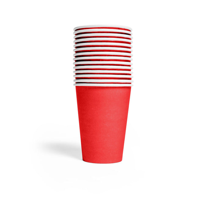 Vasos Rojos Papel 210ml 14ud