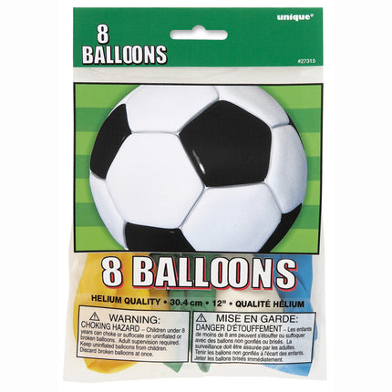 Globos de Fútbol de Colores 30cm 8pcs