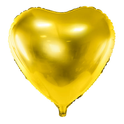 Globo de Helio Corazón Oro Vacío 45cm