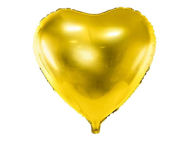 Globo de Helio Corazón Oro Vacío 45cm