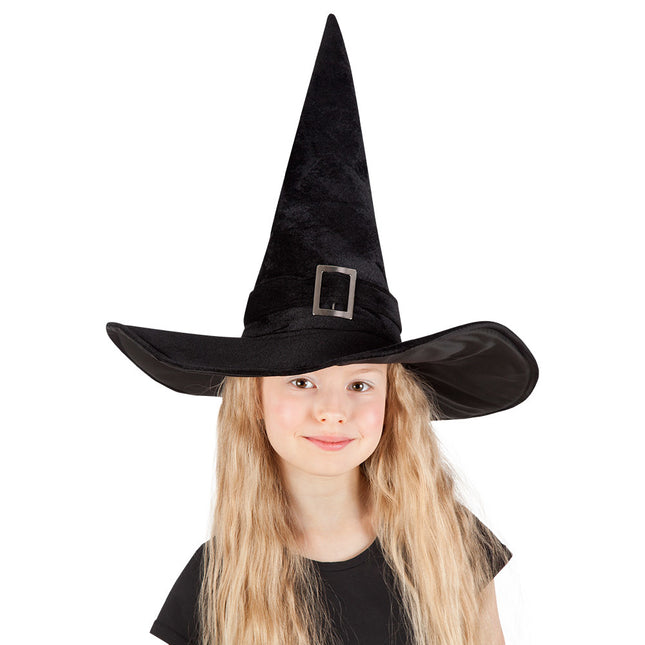 Sombrero de Bruja de Halloween Niño Negro