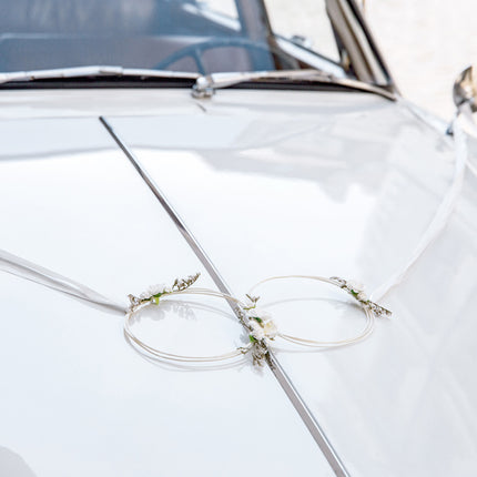 Decoración de coche Boda Blanco