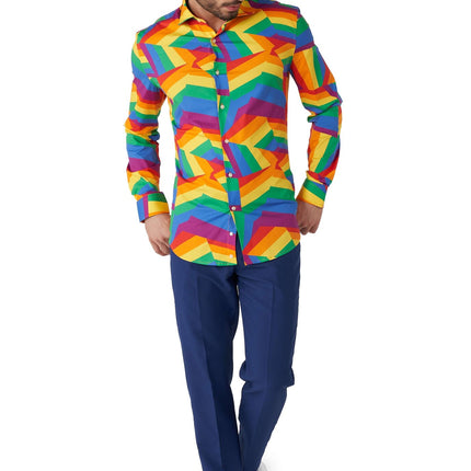 Camisa ZIG Zag Arco Iris Hombre OppoSuits