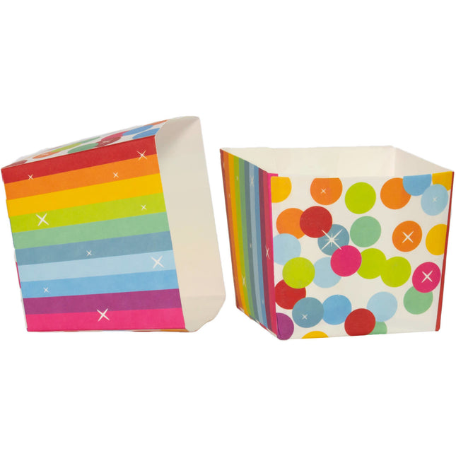 Feliz Cumpleaños Cajas de Caramelos Arco Iris Confetti 5pcs