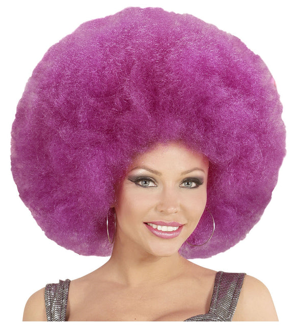 Peluca Morada Afro Extra Grande