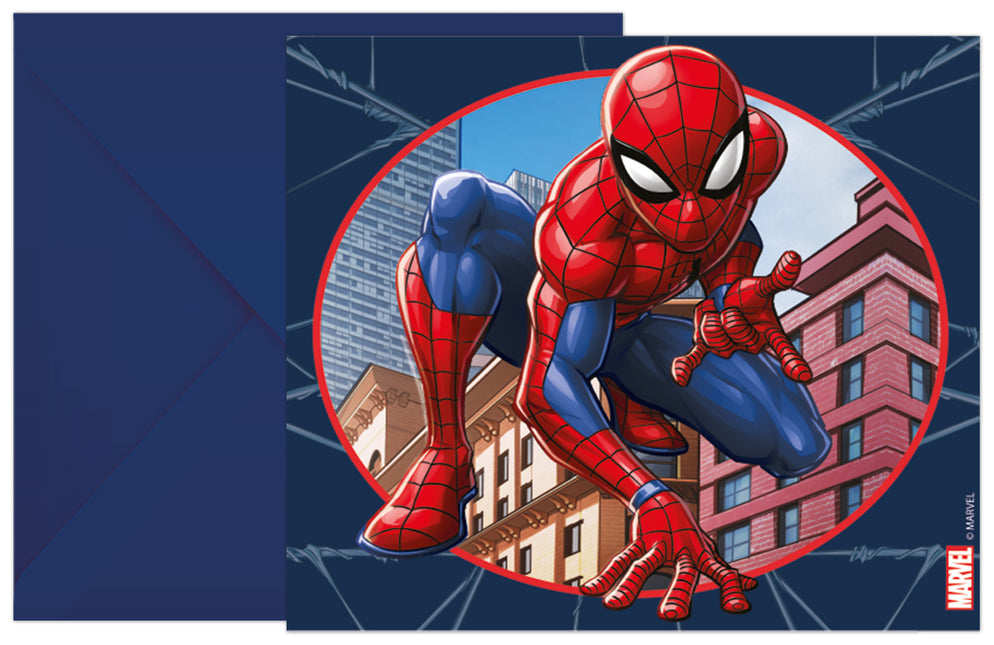Invitaciones Spiderman 6pcs