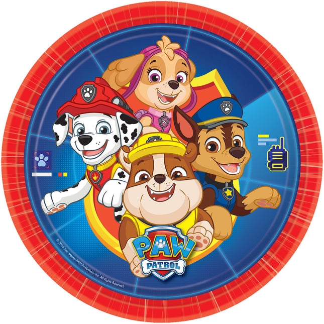 Platos Paw Patrol 22.8cm 8pcs