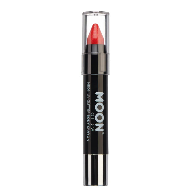 Moon Glow Neon UV Glitter Body Crayons Rojo 3.2g